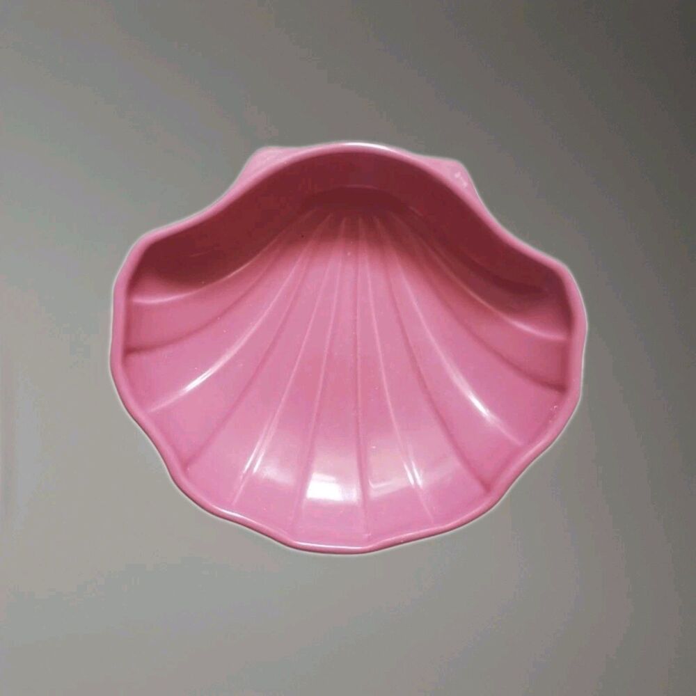 Pfaltzgraff Clam Shell Soap Dish Pink Trinket Bowl Excellent Decor Vintage